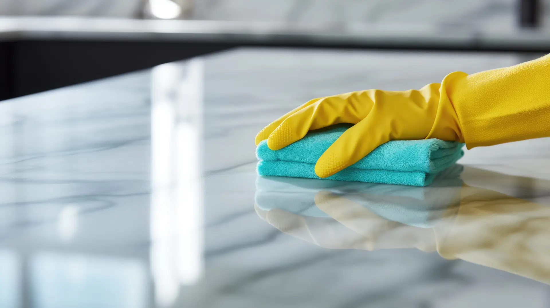 Clean White Quartz Countertops Without Yellowing