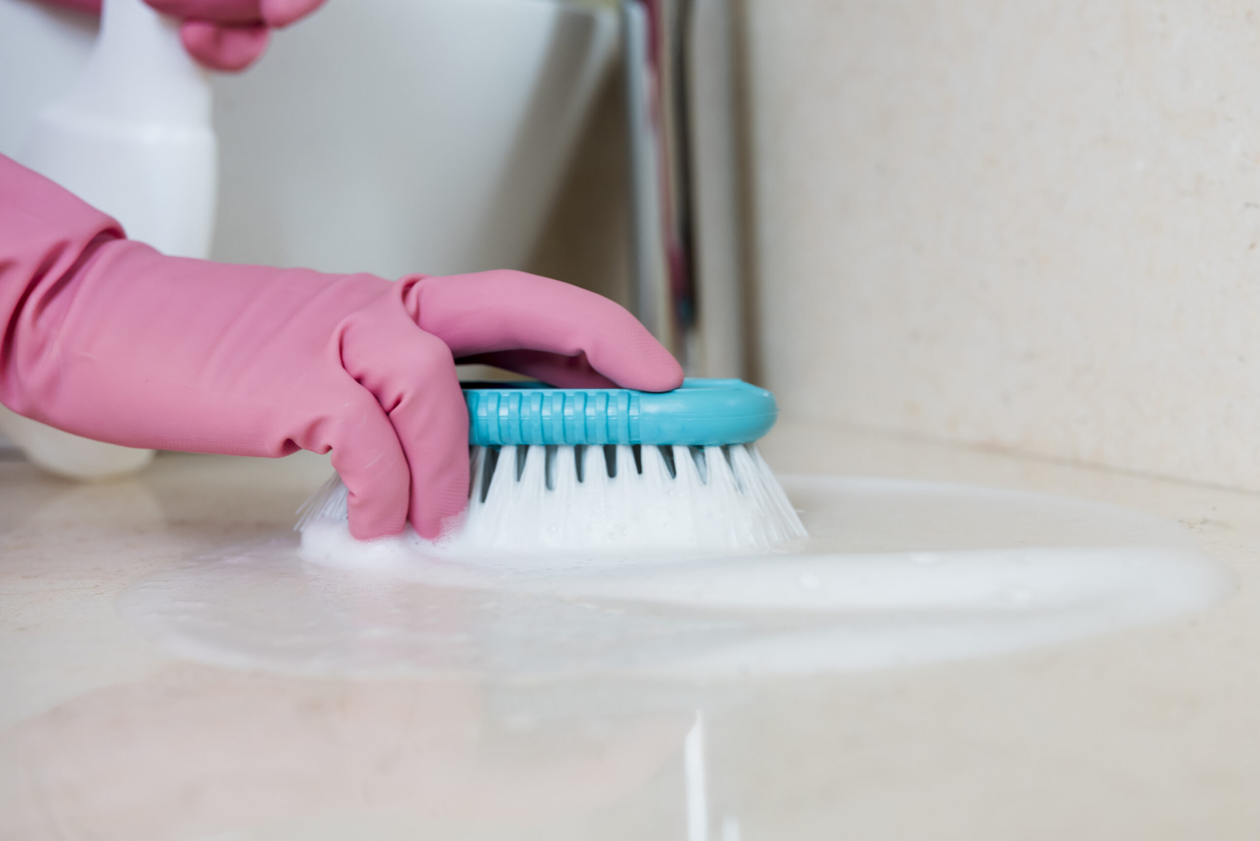 Clean Bathroom Floor Tiles & Grout